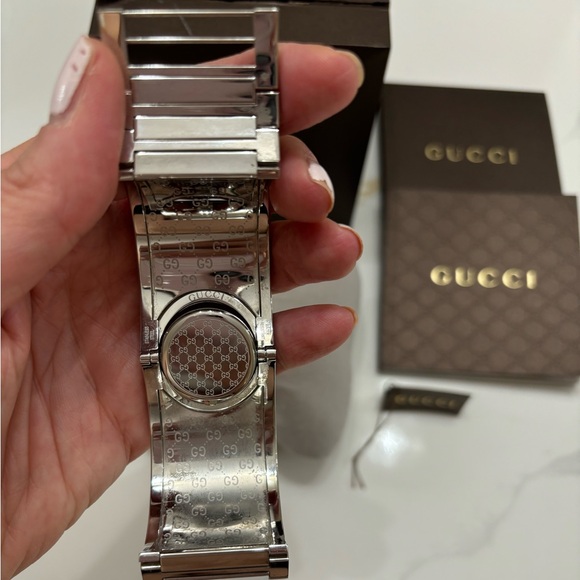 Gucci Stainless Steel Twirl Watch with Mother of Pearl Face - Picture 2 of 14
